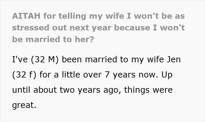 Text excerpt showing a husband threatening divorce during dinner with his wife’s parents, affecting their marriage.