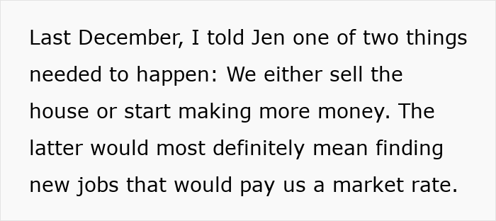 Text excerpt about a husband threatening divorce during dinner with wife’s parents, showing a marriage falling apart.