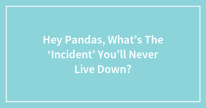 Hey Pandas, What’s The ‘Incident’ You’ll Never Live Down? (Closed)