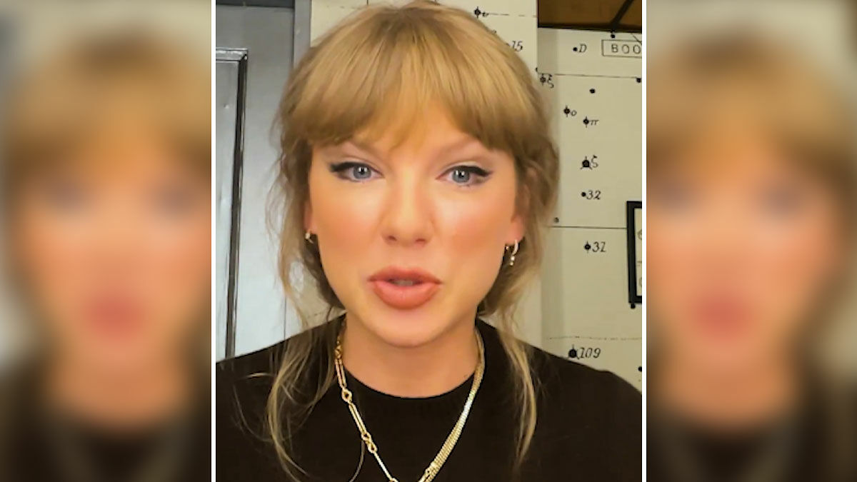 Taylor Swift addressing cosmetic procedures in a viral interview, sparking fans to discuss MAGA morphing online.