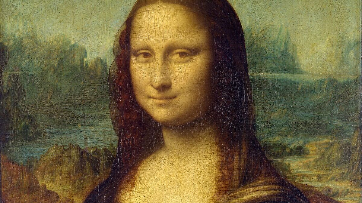 Mona Lisa painting, one of the famous paintings that changed art forever, showcasing detailed portrait with landscape background.