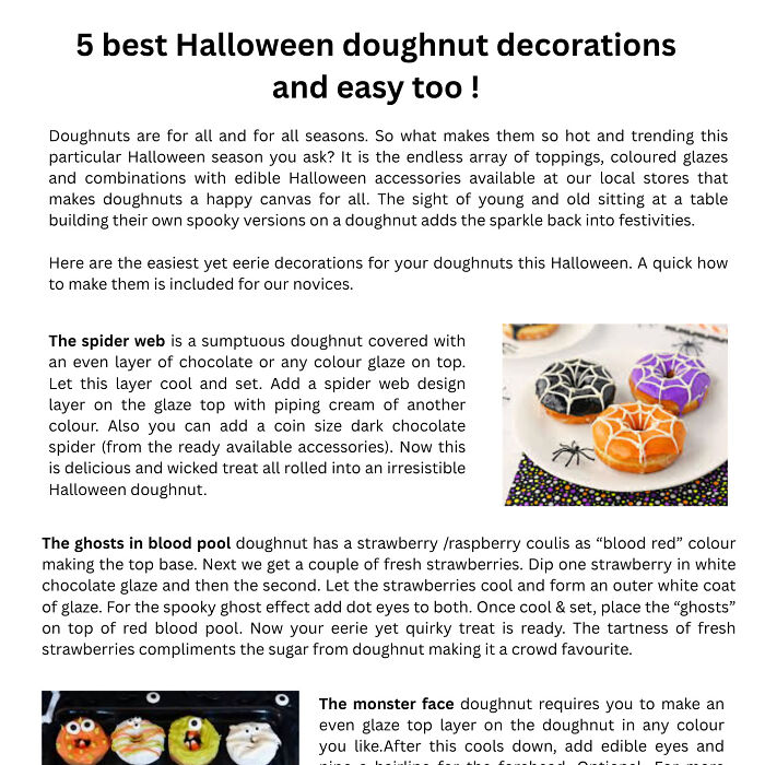 Here Are My 5 Best Halloween Doughnut Decoration Ideas