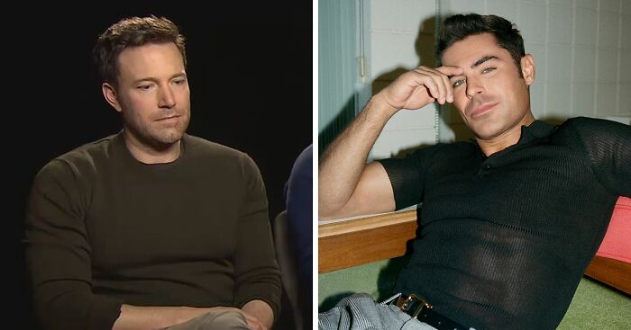 Actors in casual outfits appearing uncomfortable or awkward, capturing memorable oopsies deserving a hall of fame spot.