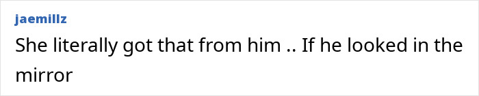 Text post by user jaemillz saying she literally got that from him, commenting on Kanye West’s warning about North’s online life. Text post by user jaemillz saying she literally got that from him, commenting on Kanye West’s warning about North’s online life.