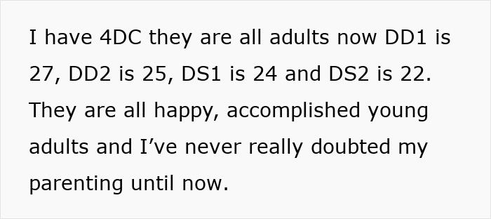 Mom of 4 regrets using daughter as family scapegoat, reflecting on parenting and adult children's happiness. Mom of 4 regrets using daughter as family scapegoat, reflecting on parenting and adult children's happiness.