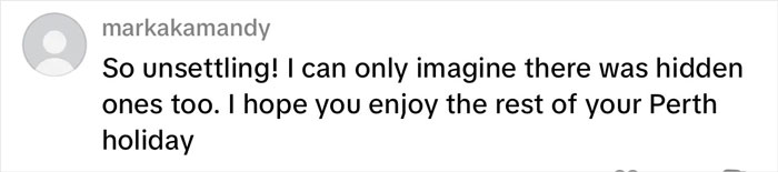 Comment expressing shock and hope for a family’s safe rush out of a rental house after a disturbing discovery. Comment expressing shock and hope for a family’s safe rush out of a rental house after a disturbing discovery.