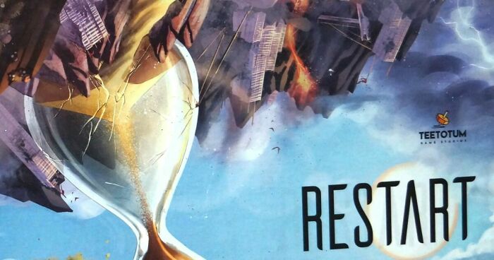 Surreal artwork of an hourglass with cityscape elements and hands, symbolizing reset and future design concepts.