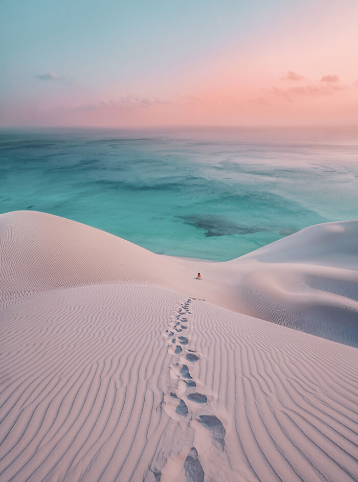 View Down To Ocean From One Of The Archer Dunes