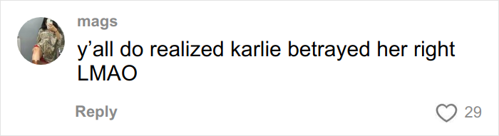 Alt text: Social media comment discussing Taylor Swift lesbian relationship rumors with Karlie Kloss after resurfaced interview slip.