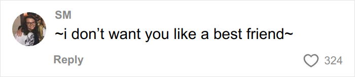 Instagram comment saying i don’t want you like a best friend, linked to Taylor Swift lesbian relationship rumors with Karlie Kloss.