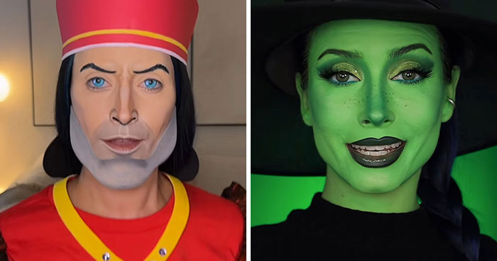 From Cute To Creepy: Woman’s Halloween Transformations Stun Her 2M Fans