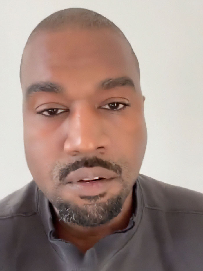 Kanye West speaking in a close-up selfie-style image, highlighting concerns about daughter North’s online life. Kanye West speaking in a close-up selfie-style image, highlighting concerns about daughter North’s online life.
