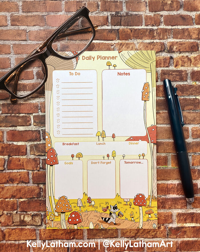 I Turn My Sketches Into Bookmarks, Stickers, And Notepads That Make People Happy