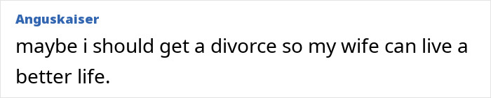 Text post by user Anguskaiser expressing thoughts about divorce and wife’s well-being, related to female professor sparks debate. Text post by user Anguskaiser expressing thoughts about divorce and wife’s well-being, related to female professor sparks debate.