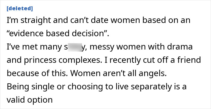 Text post discussing a female professor’s evidence-based decision to stop dating men, sparking debate online. Text post discussing a female professor’s evidence-based decision to stop dating men, sparking debate online.