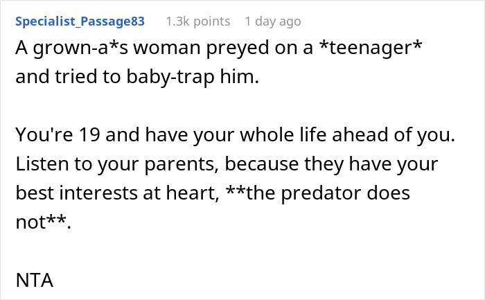 19YO chooses parents over 27YO girlfriend, leaving her to take care of their child and prioritizing family support. 19YO chooses parents over 27YO girlfriend, leaving her to take care of their child and prioritizing family support.