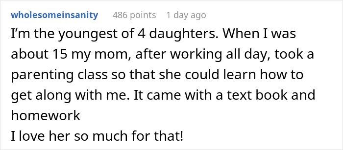 Screenshot of a Reddit comment where a user shares a story about their mom admitting favoritism between daughters. Screenshot of a Reddit comment where a user shares a story about their mom admitting favoritism between daughters.