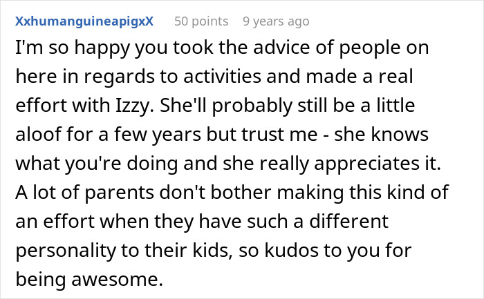 Screenshot of a user comment discussing efforts and challenges in parenting, highlighting struggles with favoritism between daughters. Screenshot of a user comment discussing efforts and challenges in parenting, highlighting struggles with favoritism between daughters.