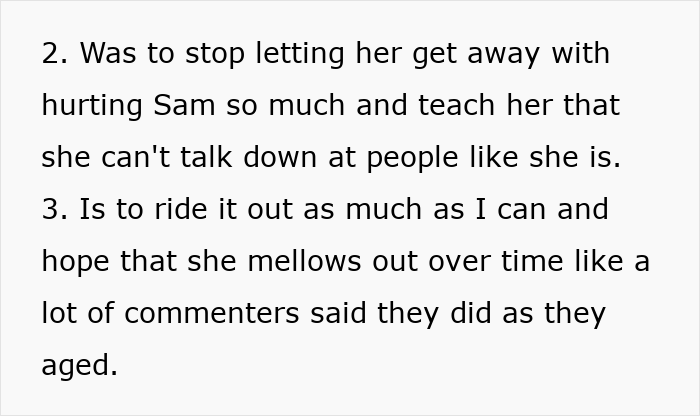Text excerpt about a mom admitting she likes one daughter more and struggling to hide favoritism. Text excerpt about a mom admitting she likes one daughter more and struggling to hide favoritism.