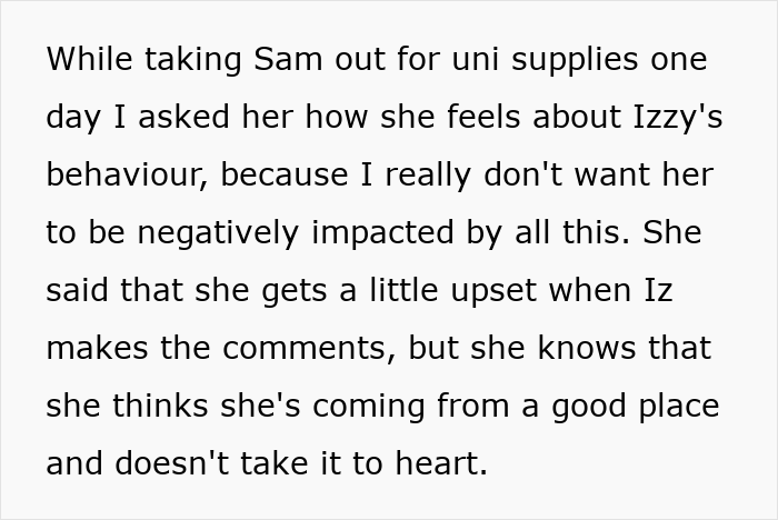 Alt text: Mom admits she likes one daughter more, struggles to hide feelings while discussing sibling behavior and family dynamics. Alt text: Mom admits she likes one daughter more, struggles to hide feelings while discussing sibling behavior and family dynamics.