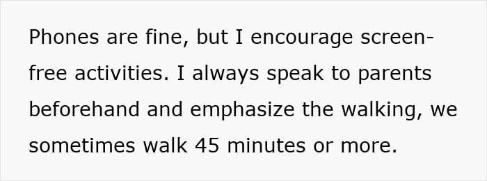 Text excerpt about encouraging screen-free activities and walking for 45 minutes, linked to 12-year-old ruining friend’s birthday drama. Text excerpt about encouraging screen-free activities and walking for 45 minutes, linked to 12-year-old ruining friend’s birthday drama.