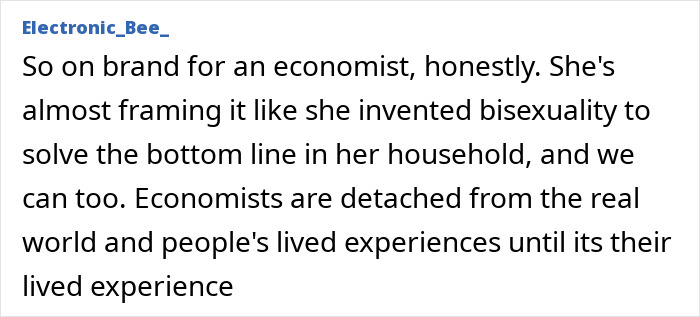 Comment from online user Electronic_Bee analyzing female professor’s evidence-based decision to stop dating men sparking debate. Comment from online user Electronic_Bee analyzing female professor’s evidence-based decision to stop dating men sparking debate.