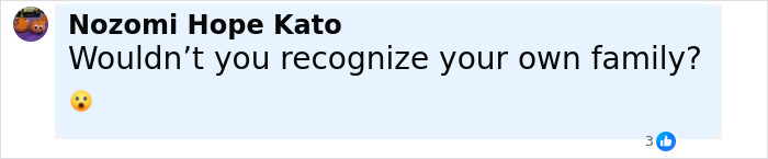 Comment on social media reading Wouldn’t you recognize your own family with shocked emoji discussing disturbing doorbell prank twist. Comment on social media reading Wouldn’t you recognize your own family with shocked emoji discussing disturbing doorbell prank twist.