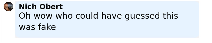 Text message from Nich Obert saying Oh wow who could have guessed this was fake, referencing a disturbing doorbell prank. Text message from Nich Obert saying Oh wow who could have guessed this was fake, referencing a disturbing doorbell prank.