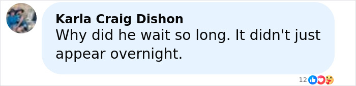 Comment discussing delay in seeking help by man with 4-lb face tumor amid urgent medical warning. Comment discussing delay in seeking help by man with 4-lb face tumor amid urgent medical warning.