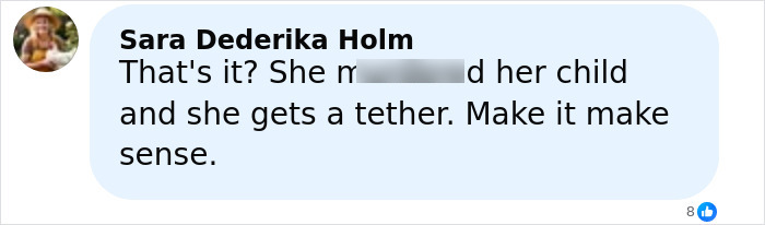 Screenshot of a social media comment showing anger over judge’s decision in the Laken Snelling baby case. Screenshot of a social media comment showing anger over judge’s decision in the Laken Snelling baby case.