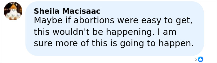 Screenshot of a Facebook comment expressing opinion on the Laken Snelling baby case and recent judge's decision. Screenshot of a Facebook comment expressing opinion on the Laken Snelling baby case and recent judge's decision.
