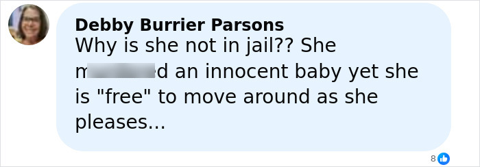 Alt text: Online comment showing outrage over judge's decision in Laken Snelling baby case after new evidence emerges Alt text: Online comment showing outrage over judge's decision in Laken Snelling baby case after new evidence emerges