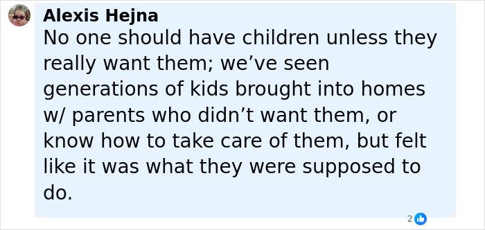 User comment about children and parenting, shared in response to Charlie Kirk birth control billboards in Michigan, sparking reactions. User comment about children and parenting, shared in response to Charlie Kirk birth control billboards in Michigan, sparking reactions.
