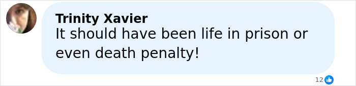 Comment by Trinity Xavier expressing that the monster who strangled over 100 young girls should have life prison or death penalty. Comment by Trinity Xavier expressing that the monster who strangled over 100 young girls should have life prison or death penalty.