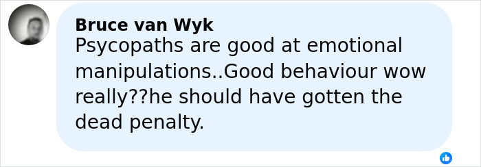 Comment by Bruce van Wyk criticizing a monster who strangled over 100 young girls, saying he deserved the death penalty. Comment by Bruce van Wyk criticizing a monster who strangled over 100 young girls, saying he deserved the death penalty.
