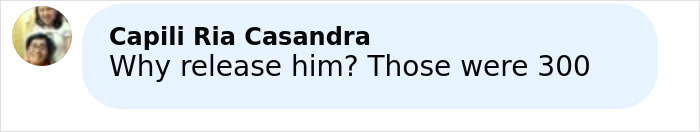 Comment by Capili Ria Casandra expressing concern about the release of a monster who strangled over 100 young girls. Comment by Capili Ria Casandra expressing concern about the release of a monster who strangled over 100 young girls.