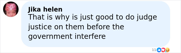 Comment from Jika helen expressing urgency for judge justice before government interference regarding monster who strangled over 100 young girls. Comment from Jika helen expressing urgency for judge justice before government interference regarding monster who strangled over 100 young girls.