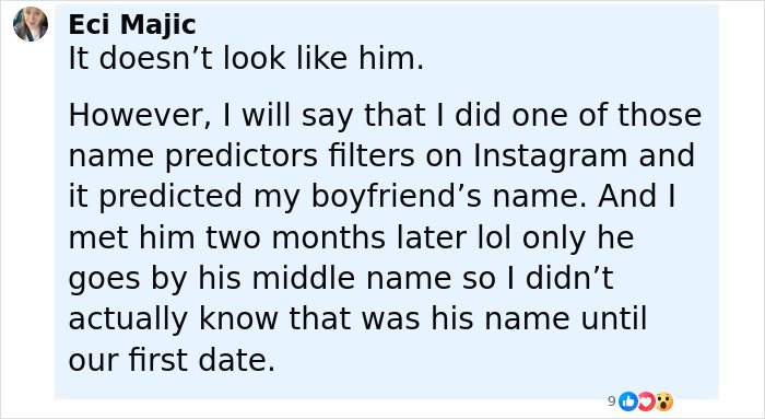 Comment from woman discussing her experience with a psychic drawing allegedly changing her love life in eight days. Comment from woman discussing her experience with a psychic drawing allegedly changing her love life in eight days.