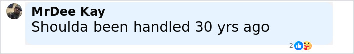 Comment by MrDee Kay saying shoulda been handled 30 years ago in a social media post about woman facing capital punishment for jealous stabbing and pentagram carving. Comment by MrDee Kay saying shoulda been handled 30 years ago in a social media post about woman facing capital punishment for jealous stabbing and pentagram carving.