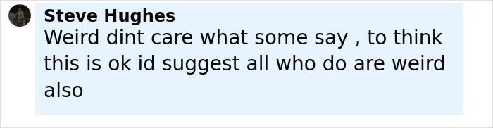 Comment by Steve Hughes expressing disagreement about a very creepy relationship involving David Beckham and his daughter. Comment by Steve Hughes expressing disagreement about a very creepy relationship involving David Beckham and his daughter.