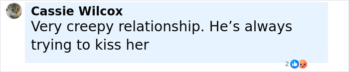 Comment by Cassie Wilcox calling out a very creepy relationship for inappropriate behavior. Comment by Cassie Wilcox calling out a very creepy relationship for inappropriate behavior.