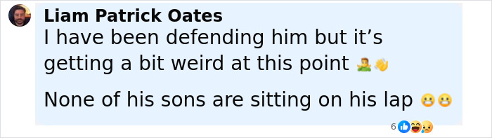 Screenshot of a Facebook comment discussing David Beckham being called out for letting his 14-year-old daughter sit on his lap. Screenshot of a Facebook comment discussing David Beckham being called out for letting his 14-year-old daughter sit on his lap.