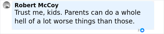 Comment by Robert McCoy addressing parenting mistakes and criticism from nepo baby kids in a social media discussion. Comment by Robert McCoy addressing parenting mistakes and criticism from nepo baby kids in a social media discussion.
