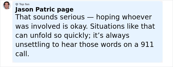 Screenshot of a social media comment discussing the chilling detail to hear in a 911 call about Diane Keaton's last moments. Screenshot of a social media comment discussing the chilling detail to hear in a 911 call about Diane Keaton's last moments.
