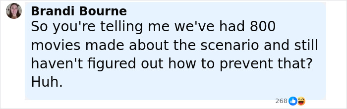 Text message from Brandi Bourne questioning 800 movies made about a scenario and prevention failures, related to jewel thief insight. Text message from Brandi Bourne questioning 800 movies made about a scenario and prevention failures, related to jewel thief insight.