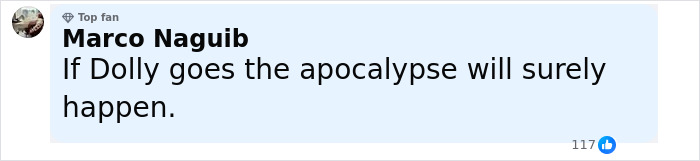 Comment on social media post expressing concern about Dolly Parton's health struggles and sister raising alarm. Comment on social media post expressing concern about Dolly Parton's health struggles and sister raising alarm.