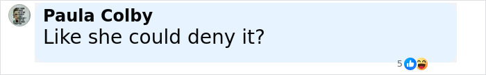 Comment by Paula Colby saying Like she could deny it with 5 reactions, related to Simone Biles plastic surgery rumors. Comment by Paula Colby saying Like she could deny it with 5 reactions, related to Simone Biles plastic surgery rumors.