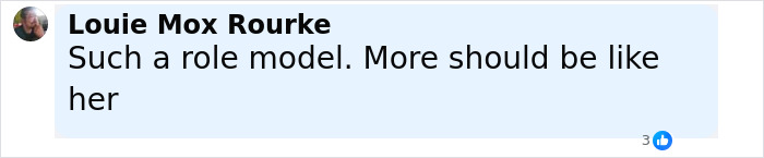 Comment by Louie Mox Rourke praising Simone Biles as a role model amid plastic surgery rumors discussion. Comment by Louie Mox Rourke praising Simone Biles as a role model amid plastic surgery rumors discussion.