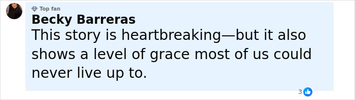 Comment from Becky Barreras expressing heartbreak and grace related to a story about Mormons raising funds for Michigan church attacker. Comment from Becky Barreras expressing heartbreak and grace related to a story about Mormons raising funds for Michigan church attacker.
