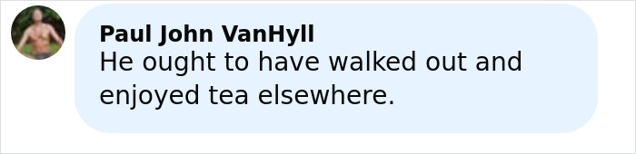Comment from Paul John VanHyll suggesting someone should have left Starbucks instead of causing a tantrum over a Pride flag.